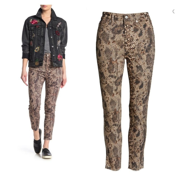 FREE PEOPLE High Rise Snake Print Jeans - Picture 4 of 6